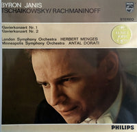 Byron Janis, Pyotr Ilyich Tchaikovsky, Sergei Rachmaninoff, London Symphony Orchestra, Herbert Menges, Minneapolis Symphony Orchestra, Antal Dorati : Klavierkonzert Nr. 1, Klavierkonzert Nr. 2 (LP, Comp, Mono)