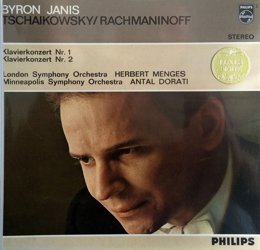 Byron Janis, Pyotr Ilyich Tchaikovsky, Sergei Rachmaninoff, London Symphony Orchestra, Herbert Menges, Minneapolis Symphony Orchestra, Antal Dorati : Klavierkonzert Nr. 1, Klavierkonzert Nr. 2 (LP, Comp, Mono)