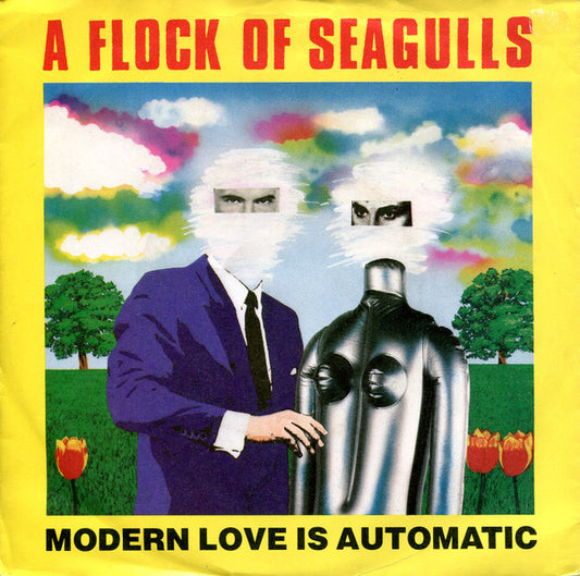 A Flock Of Seagulls : Modern Love Is Automatic (7", Single, Promo)