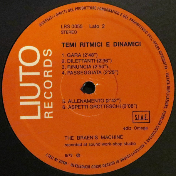 The Braen's Machine : Temi Ritmici E Dinamici (LP, Album, RE + CD)