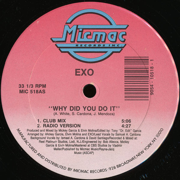 Exo : Why Did You Do It (12", Single)