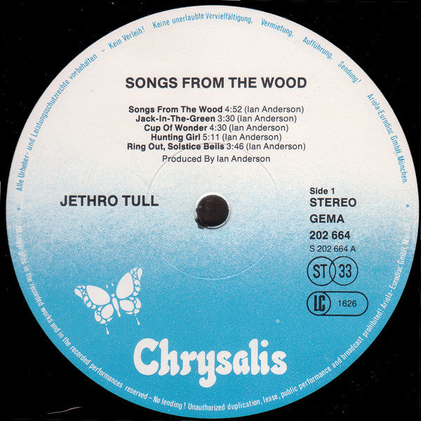Jethro Tull : Songs From The Wood (LP, Album, RE)
