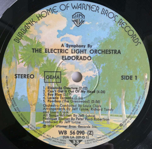 Electric Light Orchestra : Eldorado - A Symphony By The Electric Light Orchestra (LP, Album, RP)