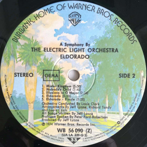 Electric Light Orchestra : Eldorado - A Symphony By The Electric Light Orchestra (LP, Album, RP)