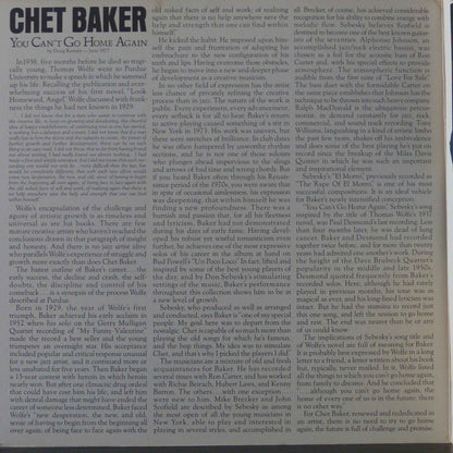 Chet Baker : You Can't Go Home Again (LP, Album, RE, Gat)