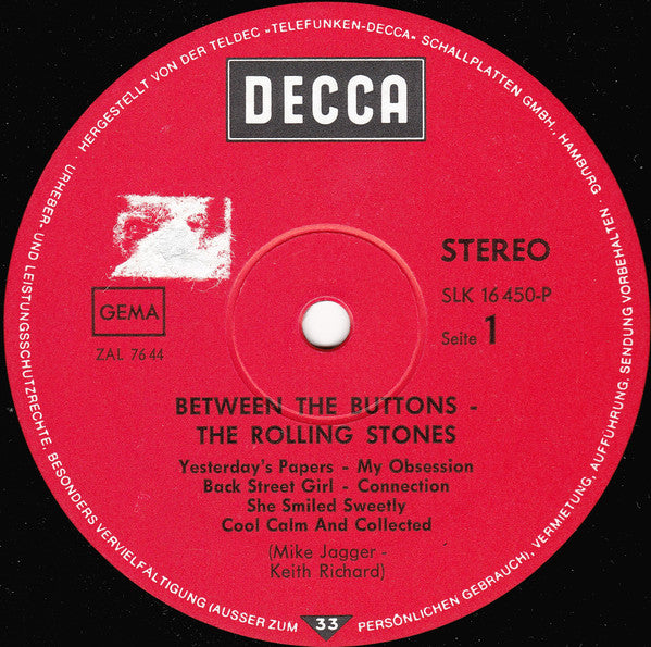 The Rolling Stones : Between The Buttons (LP, Album, RE)