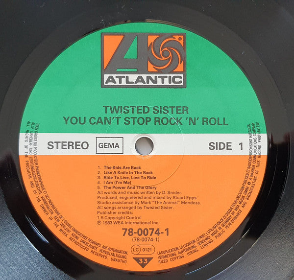 Twisted Sister : You Can't Stop Rock 'N' Roll (LP, Album)