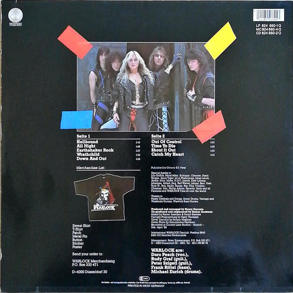 Warlock (2) : Hellbound (LP, Album)