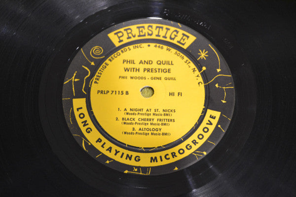 Phil Woods/Gene Quill Quintet : Phil And Quill With Prestige (LP, Album, Mono)