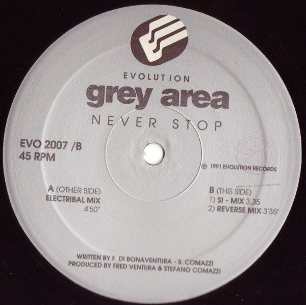 Grey Area (2) : Never Stop (12")