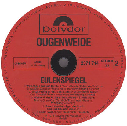 Ougenweide : Eulenspiegel (LP, Album, RP)