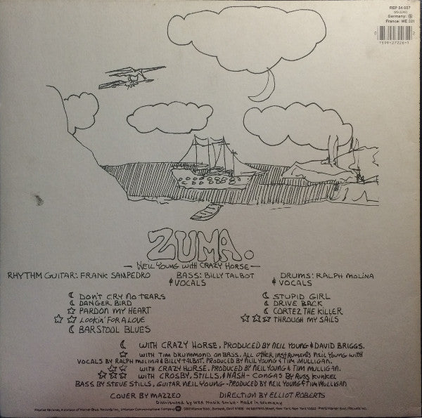 Neil Young With Crazy Horse : Zuma (LP, Album, RE)