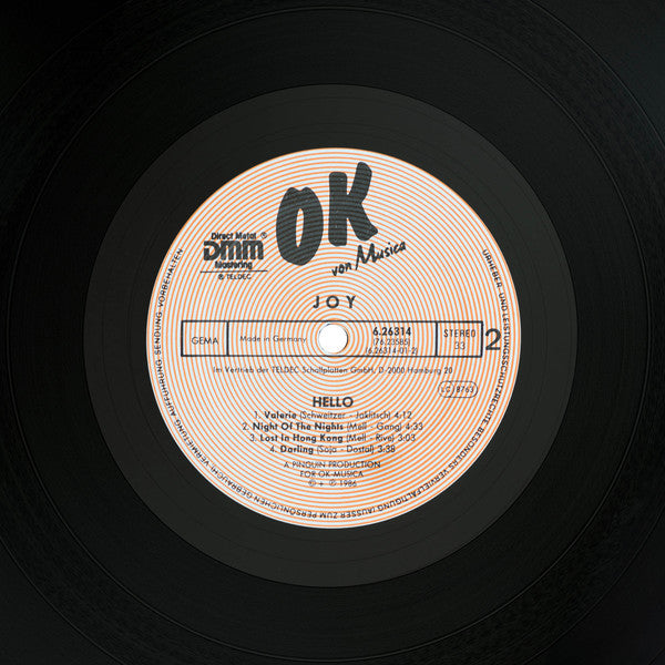 Joy (9) : Hello (LP, Album)