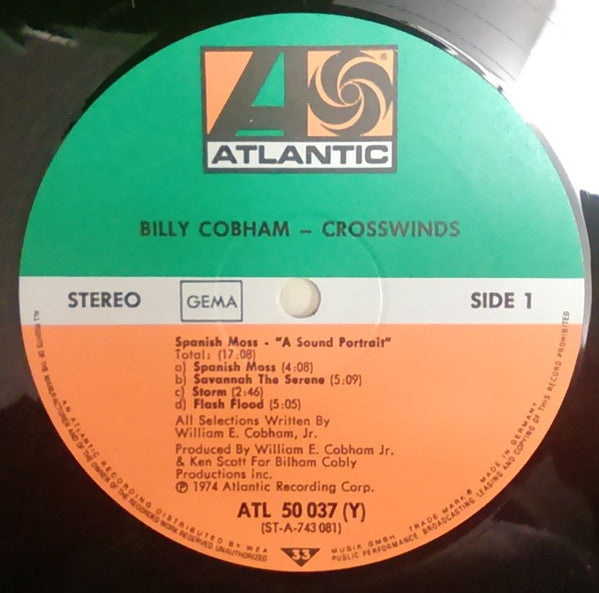 Billy Cobham : Crosswinds (LP, Album, RP)