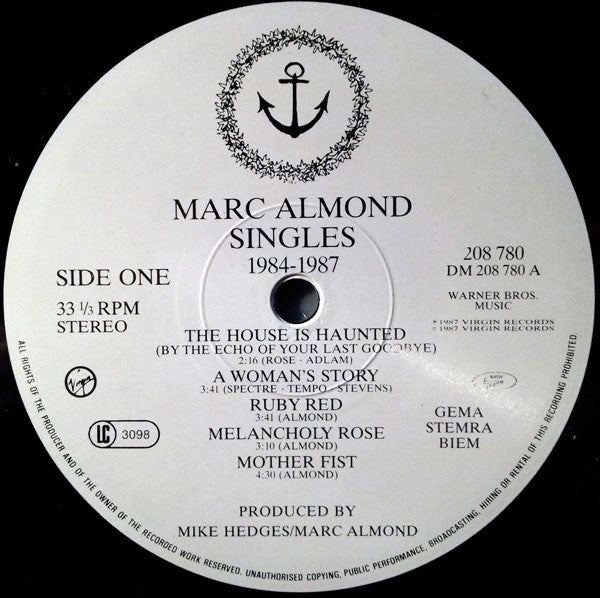 Marc Almond : Singles 1984-1987 (LP, Comp)
