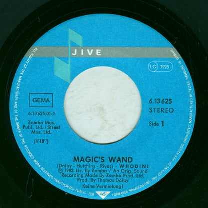 Whodini : Magic's Wand (7", Single)