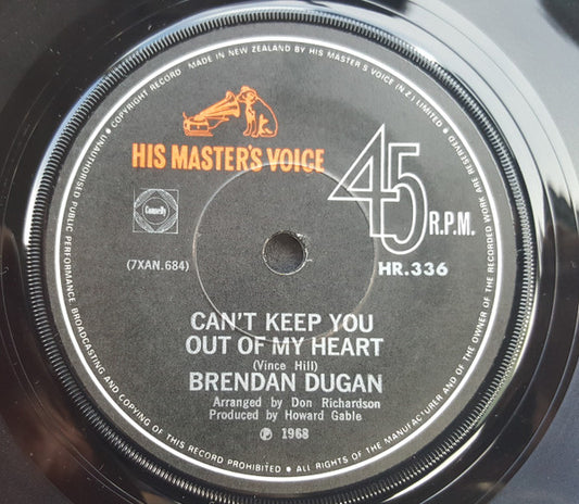 Brendan Dugan : Can't Keep You Out Of My Heart (7", Single)