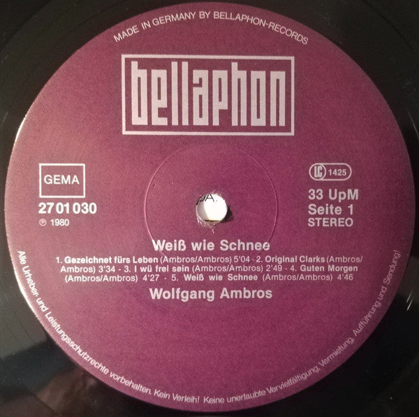 W. Ambros* : Weiss Wie Schnee (LP, Album)