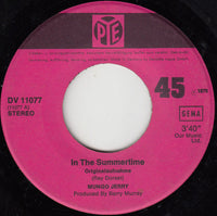 Mungo Jerry : In The Summertime / Mighty Man (7", Single)