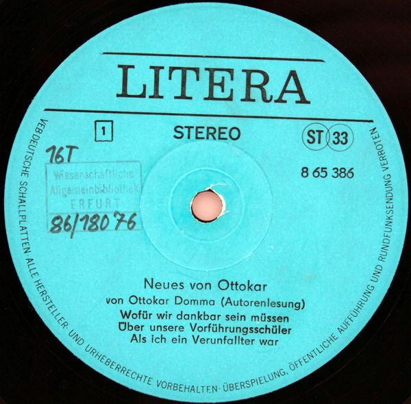 Ottokar Domma : Neues Von Ottokar (LP, Sma)