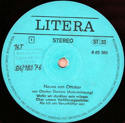Ottokar Domma : Neues Von Ottokar (LP, Sma)