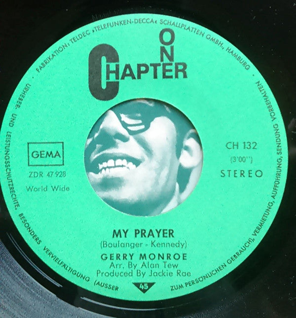 Gerry Monroe : My Prayer / I'll Be With You In Apple Blossom Time (7", Single)