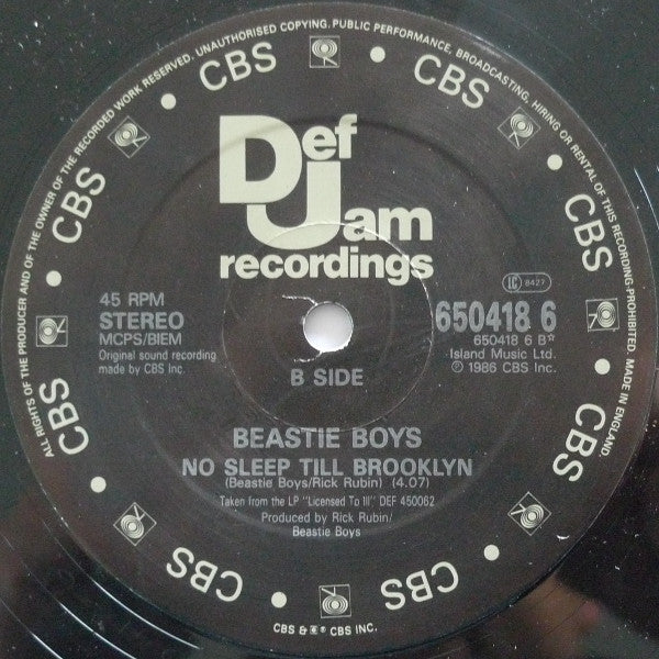 Beastie Boys : Fight For Your Right (12")
