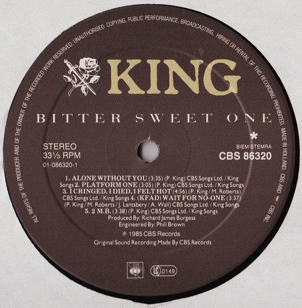 King : Bitter Sweet (LP, Album, Gre)