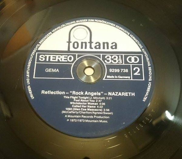 Nazareth (2) : Reflection - Rock Angels (LP, Album, Comp, RE)