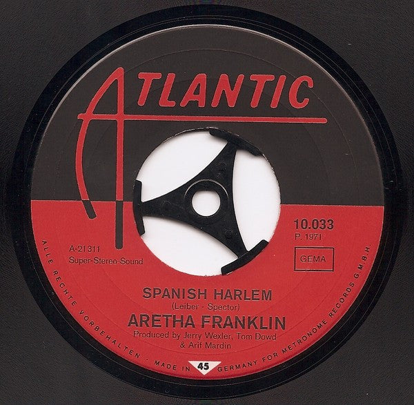 Aretha Franklin : Spanish Harlem / Lean On Me (7", Single)