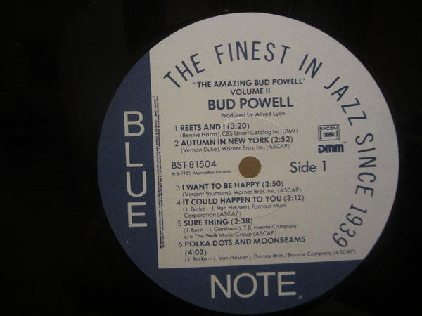Bud Powell : The Amazing Bud Powell, Volume 2 (LP, Album, Mono, RE, RM)