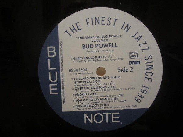 Bud Powell : The Amazing Bud Powell, Volume 2 (LP, Album, Mono, RE, RM)