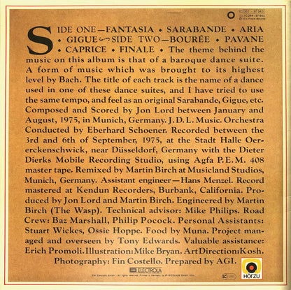 Jon Lord : Sarabande (LP, Album, Die)