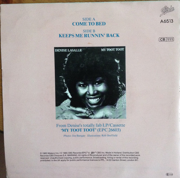 Denise Lasalle : Come To Bed (7", Single)