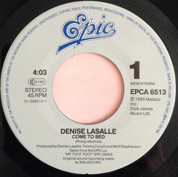 Denise Lasalle : Come To Bed (7", Single)