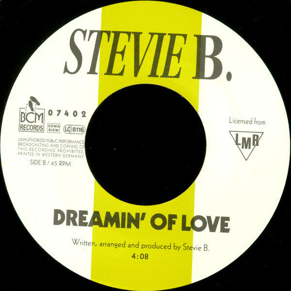 Stevie B : The Stevie B. Megamix (7")