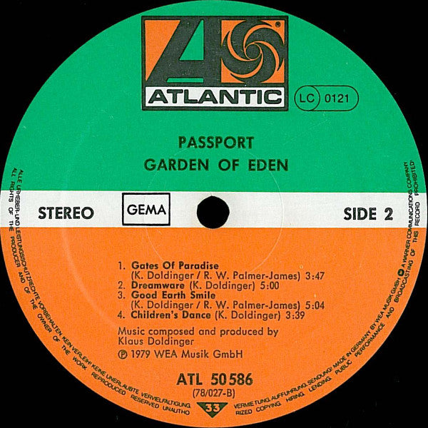 Passport (2) : Garden Of Eden (LP, Album)