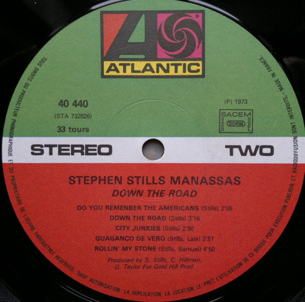 Stephen Stills, Manassas : Down The Road (LP, Album, RE)