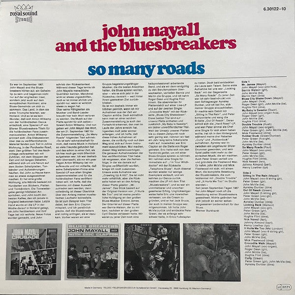 John Mayall & The Bluesbreakers : So Many Roads (LP, Comp, RE)