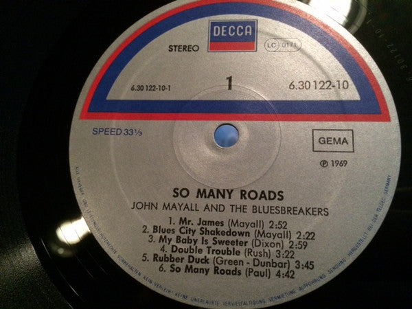 John Mayall & The Bluesbreakers : So Many Roads (LP, Comp, RE)