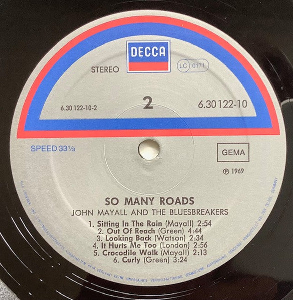 John Mayall & The Bluesbreakers : So Many Roads (LP, Comp, RE)