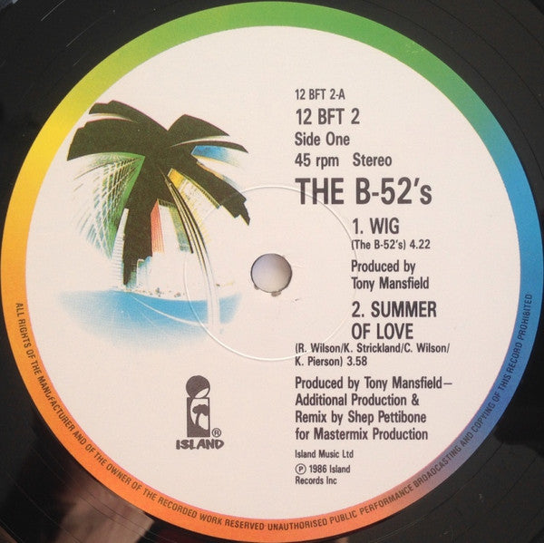 The B-52's : Wig (12", Single)