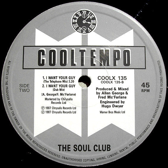 Soul Club : I Want Your Guy (12")