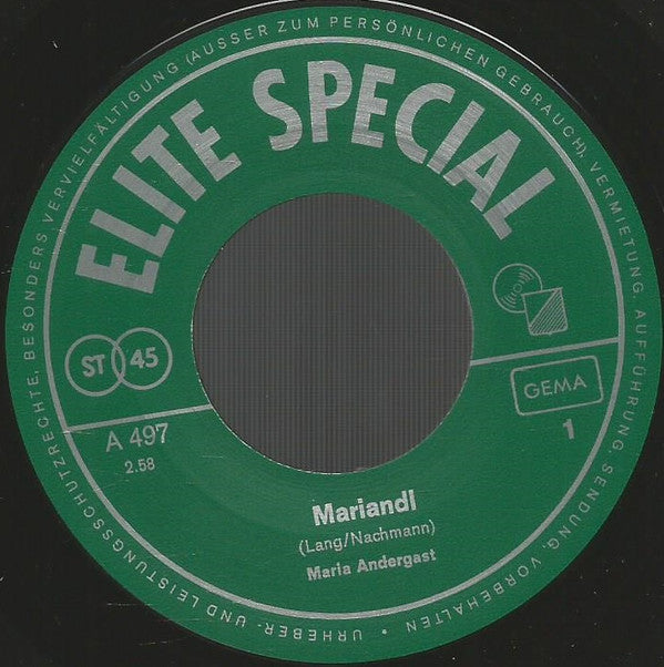 Maria Andergast : Mariandl (7", Single)