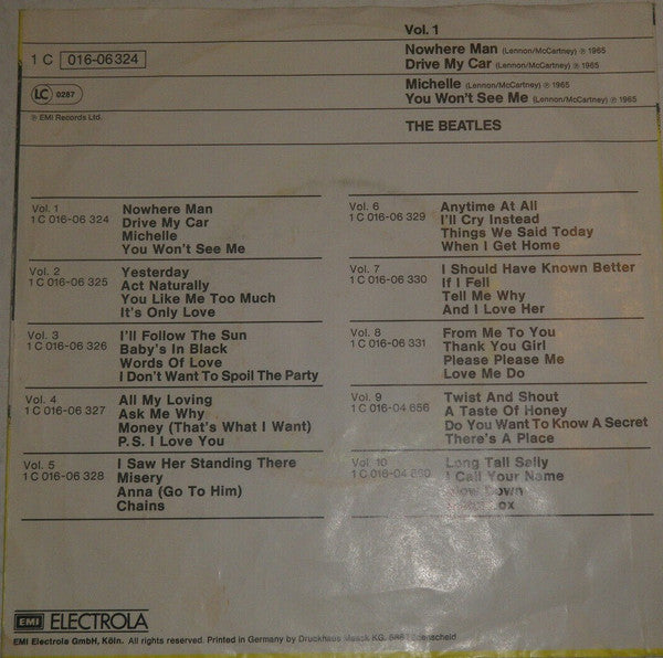The Beatles : Die Grössten Vier Vol.1 (7", EP)