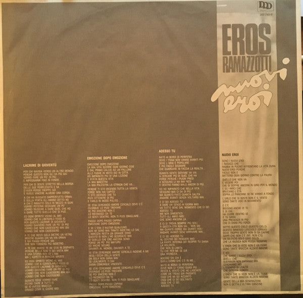 Eros Ramazzotti : Musica È (LP, Album)