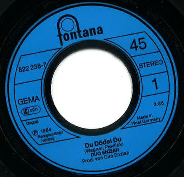 Duo Enzian : Du Dödel Du (7", Single)