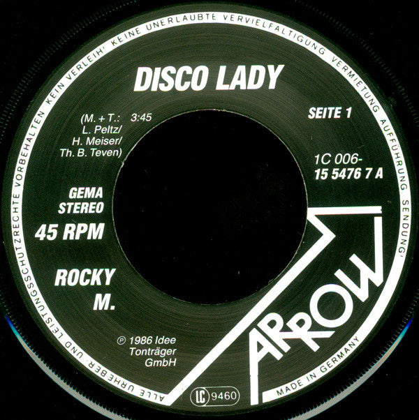 Rocky M.* : Disco Lady (7", Single)