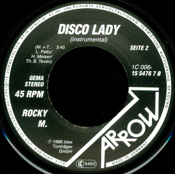 Rocky M.* : Disco Lady (7", Single)