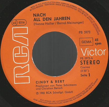 Cindy & Bert : Nach All Den Jahren (7", Single)